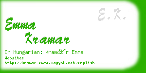 emma kramar business card